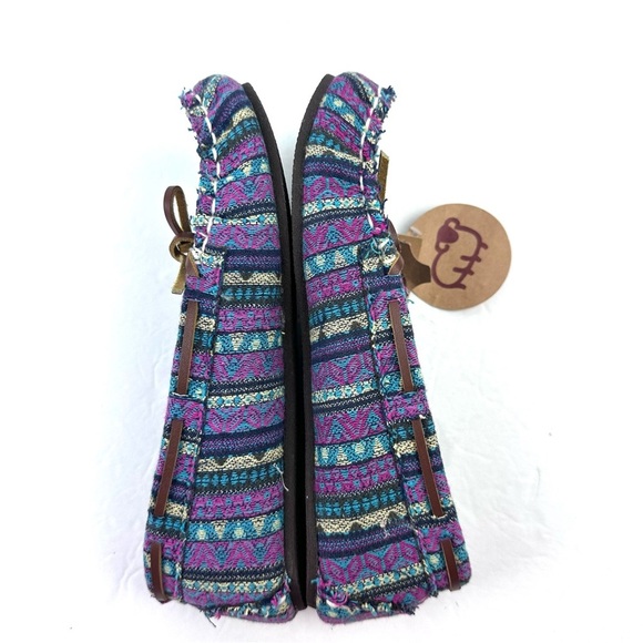 Lamo Sabrina Moccasin II Shoes 8 Tapestry Aztec Southwestern Slip On Womens New - Picture 6 of 9